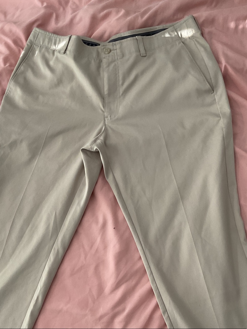 PGA Tour Men's Khaki Straight-Leg Golf Pants